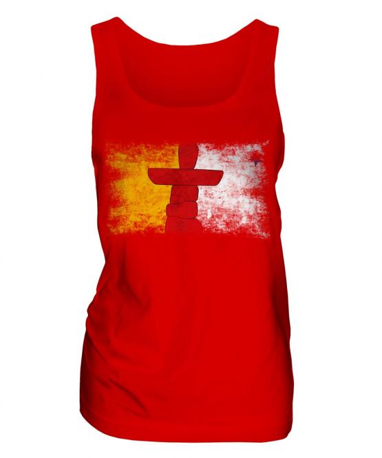 Nunavut Distressed Flag Ladies Vest