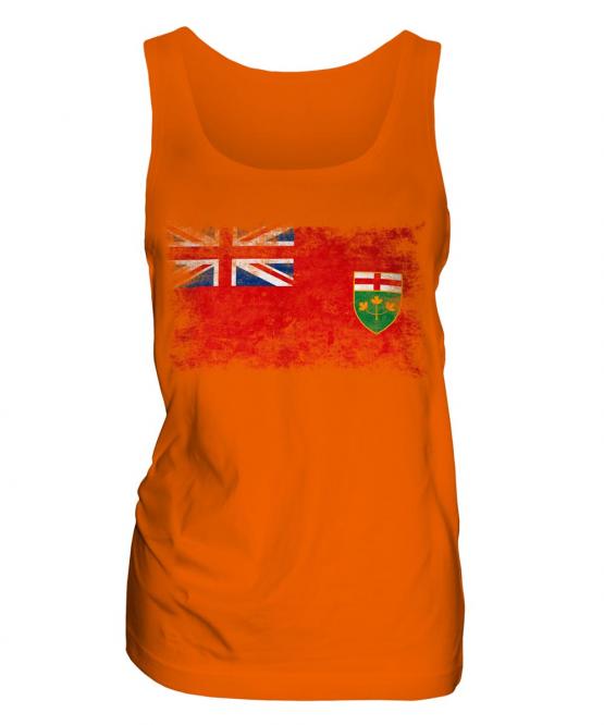 Ontario Distressed Flag Ladies Vest