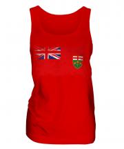 Ontario Distressed Flag Ladies Vest