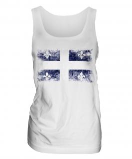Quebec Distressed Flag Ladies Vest