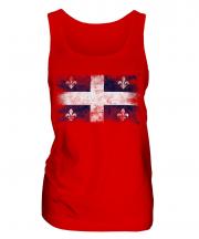 Quebec Distressed Flag Ladies Vest