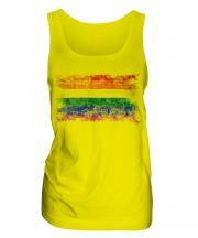 Gay Pride Distressed Flag Ladies Vest