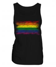 Gay Pride Distressed Flag Ladies Vest