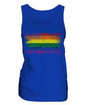 Gay Pride Distressed Flag Ladies Vest
