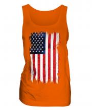 Stars And Stripes Grunge Flag Ladies Vest