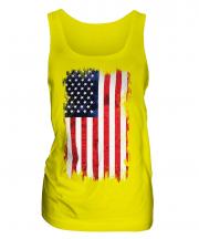 Stars And Stripes Grunge Flag Ladies Vest