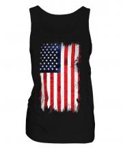 Stars And Stripes Grunge Flag Ladies Vest