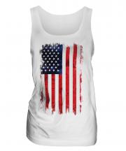 Stars And Stripes Grunge Flag Ladies Vest