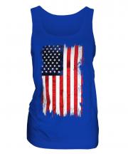 Stars And Stripes Grunge Flag Ladies Vest