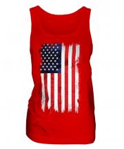 Stars And Stripes Grunge Flag Ladies Vest