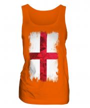 England St George Grunge Flag Ladies Vest