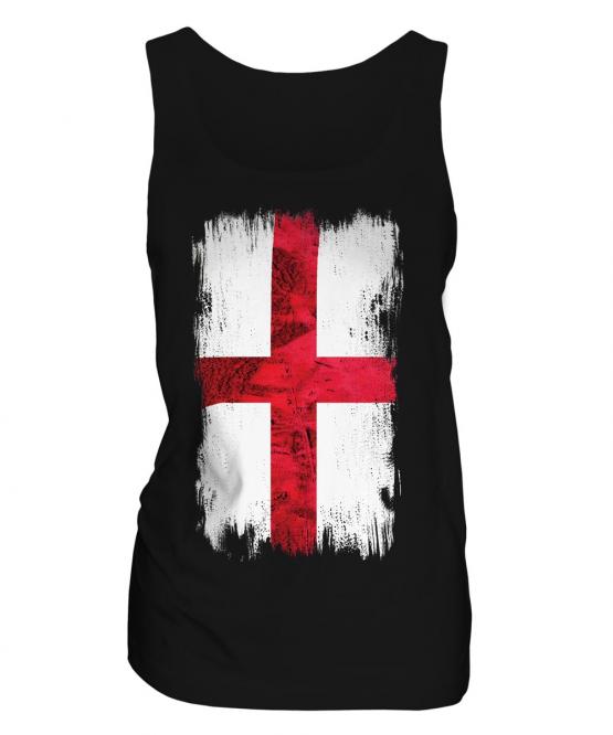 England St George Grunge Flag Ladies Vest