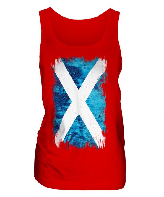 Scotland Grunge Flag Ladies Vest