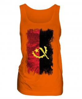 Angola Grunge Flag Ladies Vest
