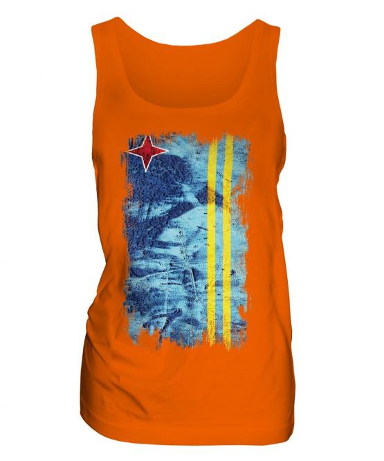 Aruba Grunge Flag Ladies Vest