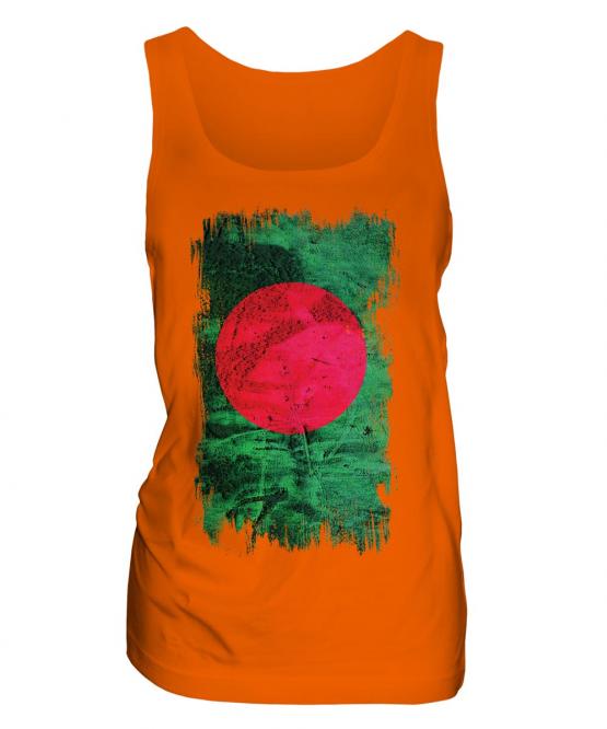 Bangladesh Grunge Flag Ladies Vest