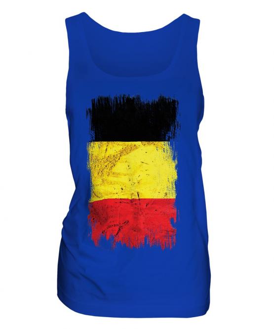 Belgium Grunge Flag Ladies Vest