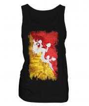 Bhutan Grunge Flag Ladies Vest