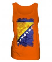 Bosnia And Herzegovina Grunge Flag Ladies Vest