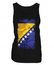 Bosnia And Herzegovina Grunge Flag Ladies Vest