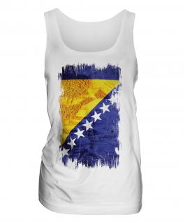 Bosnia And Herzegovina Grunge Flag Ladies Vest