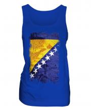 Bosnia And Herzegovina Grunge Flag Ladies Vest
