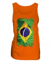 Brazil Grunge Flag Ladies Vest