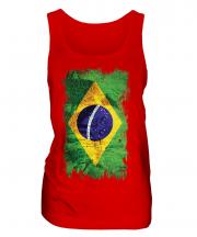 Brazil Grunge Flag Ladies Vest