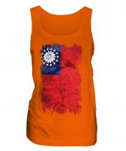 Burma Grunge Flag Ladies Vest