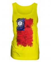 Burma Grunge Flag Ladies Vest