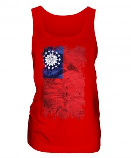 Burma Grunge Flag Ladies Vest