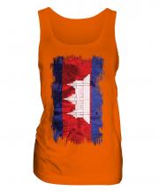 Cambodia Grunge Flag Ladies Vest