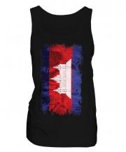 Cambodia Grunge Flag Ladies Vest