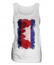 Cambodia Grunge Flag Ladies Vest