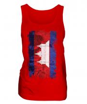 Cambodia Grunge Flag Ladies Vest