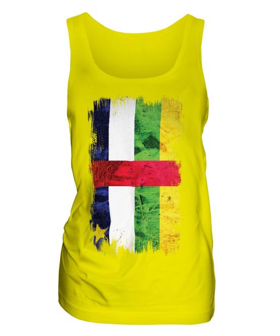 Central African Republic Grunge Flag Ladies Vest