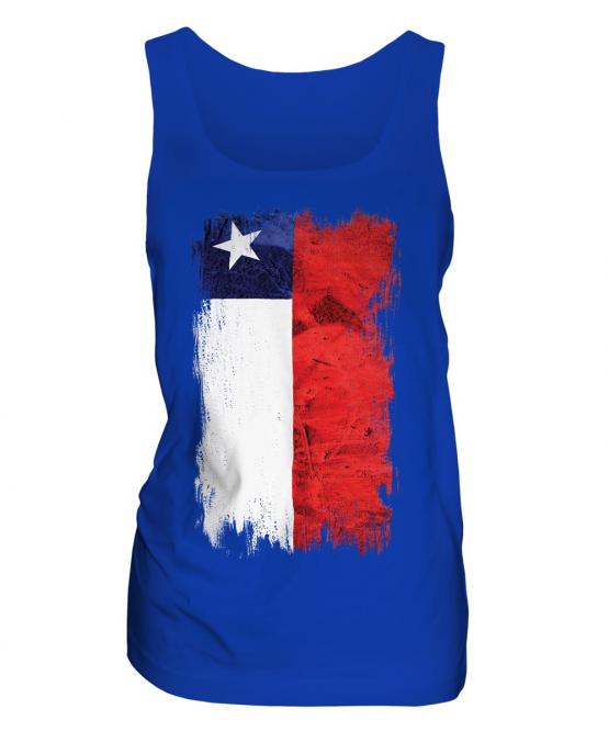 Chile Grunge Flag Ladies Vest