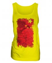 China Grunge Flag Ladies Vest