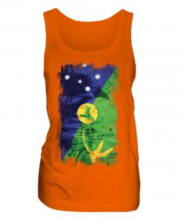 Christmas Island Grunge Flag Ladies Vest