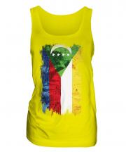 Comoros Grunge Flag Ladies Vest