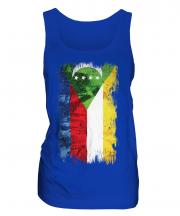 Comoros Grunge Flag Ladies Vest
