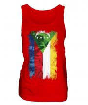Comoros Grunge Flag Ladies Vest