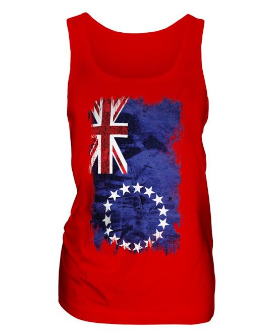 Cook Islands Grunge Flag Ladies Vest
