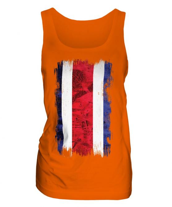 Costa Rica Grunge Flag Ladies Vest