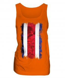 Costa Rica Grunge Flag Ladies Vest