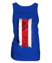 Costa Rica Grunge Flag Ladies Vest
