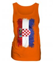 Croatia Grunge Flag Ladies Vest