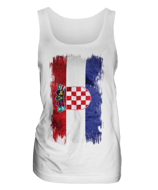 Croatia Grunge Flag Ladies Vest