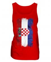 Croatia Grunge Flag Ladies Vest