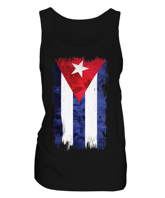 Cuba Grunge Flag Ladies Vest